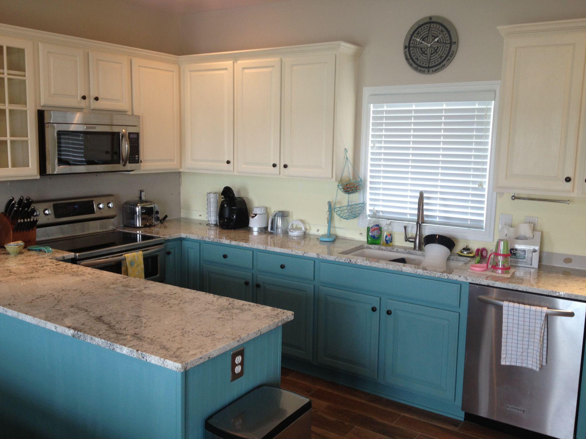 Chalk Painting Cabinets In Small Kitchen