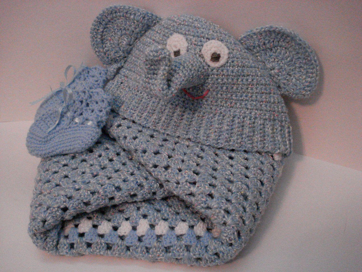 Elephant Baby Blanket Crochet Pattern