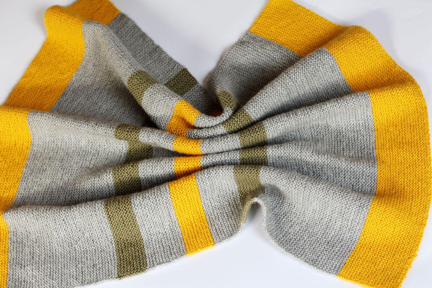 Grey And Yellow Baby Blanket