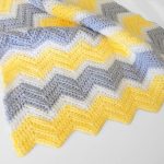 Grey And Yellow Crochet Baby Blanket Pattern