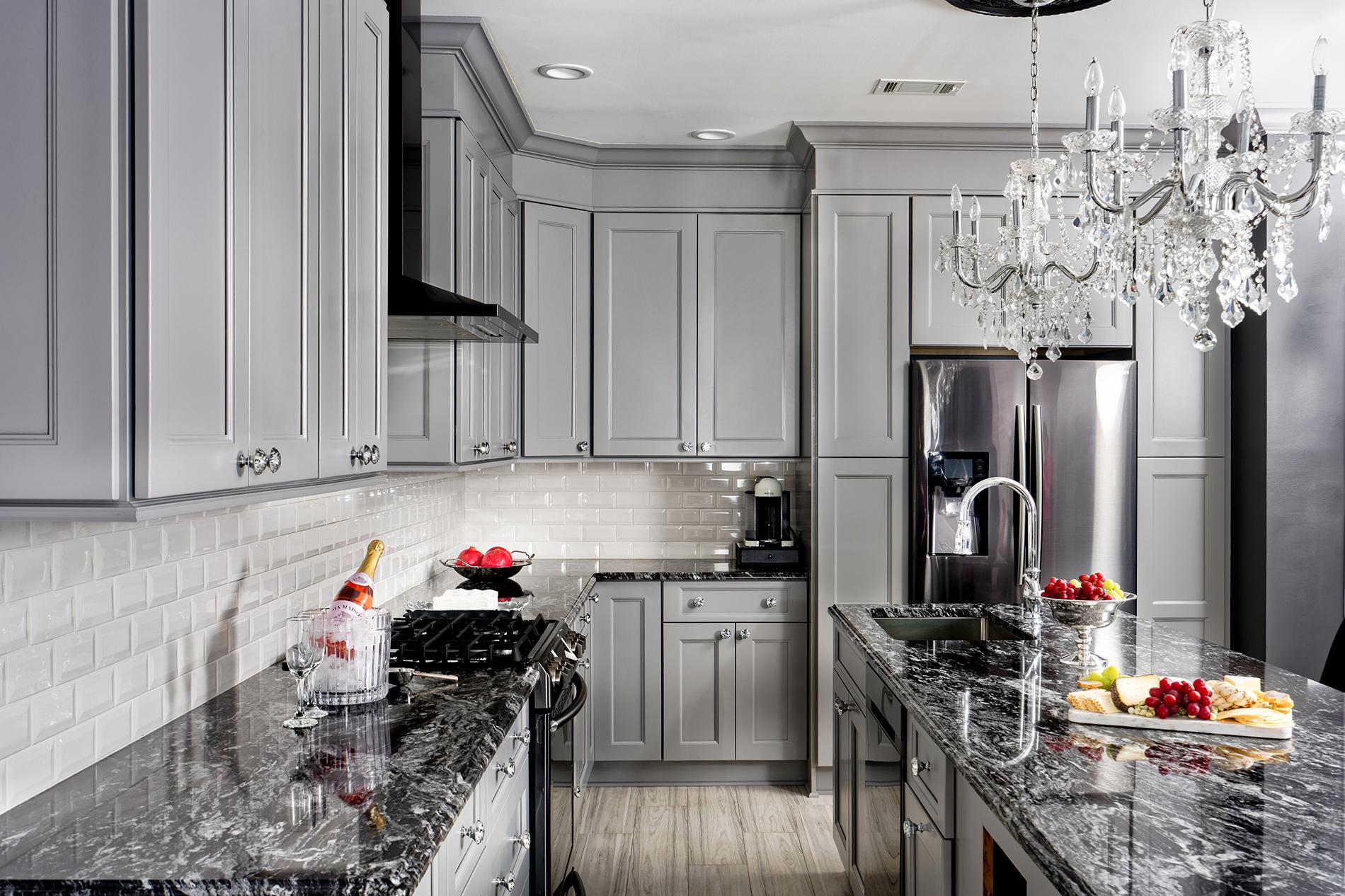 Grey Kitchen Cabinets And Grey Walls