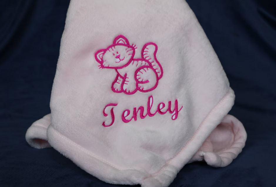 Name Embroidered Baby Blankets