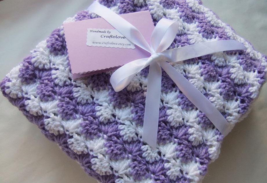 Purple And Stripes Baby Blanket