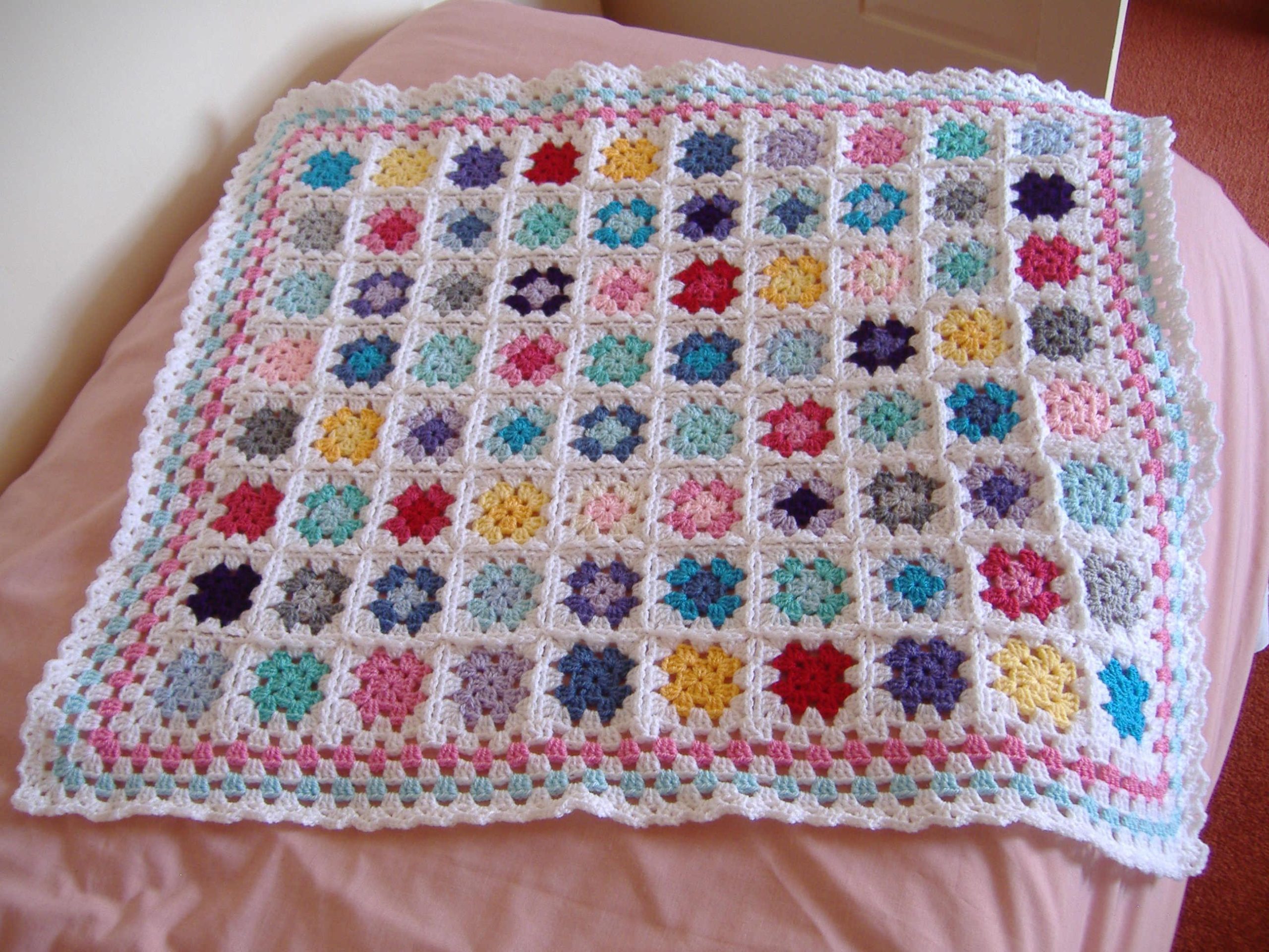 Solid Granny Square Baby Blanket Pattern