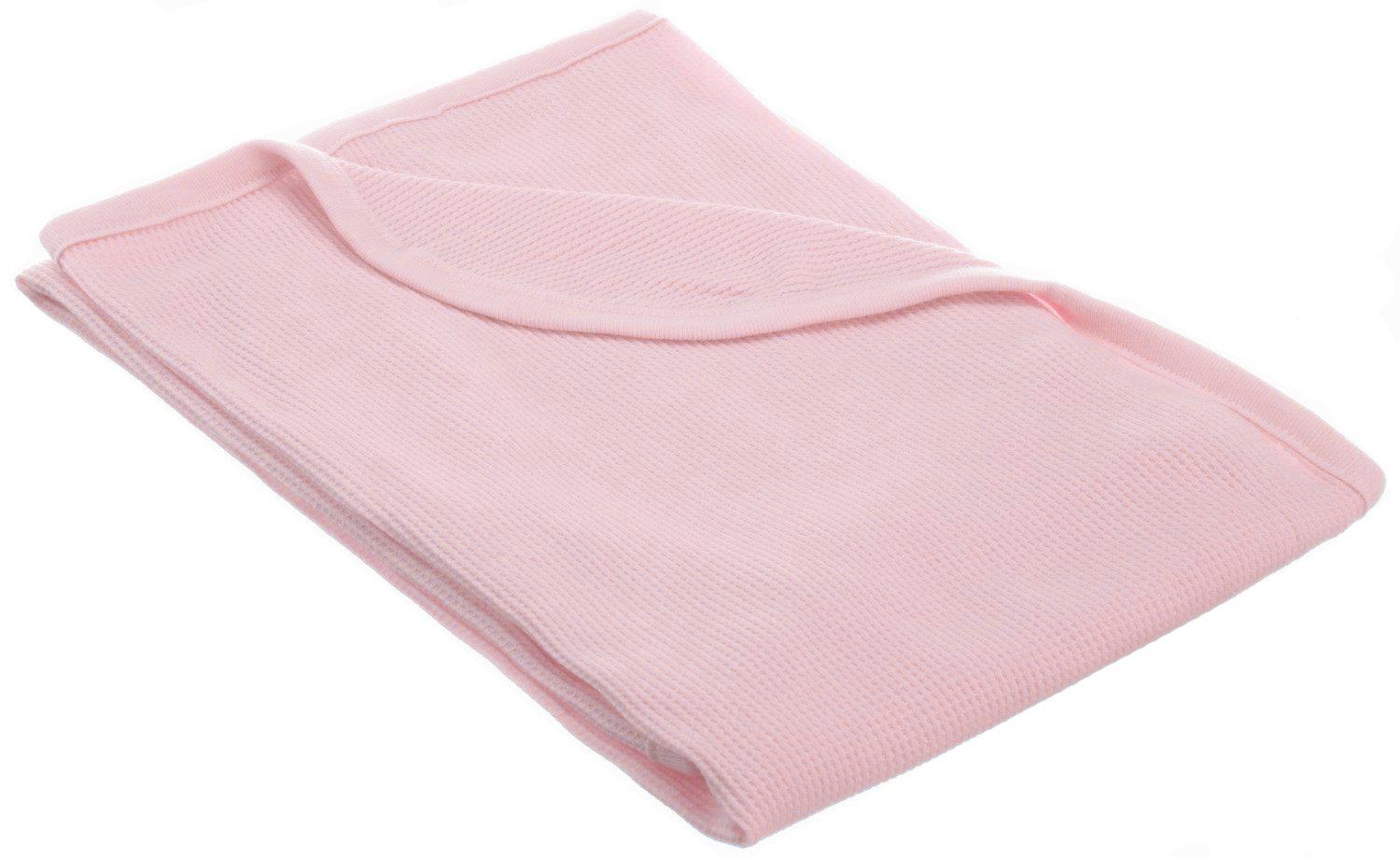 Thermal Baby Blanket With Satin Trim