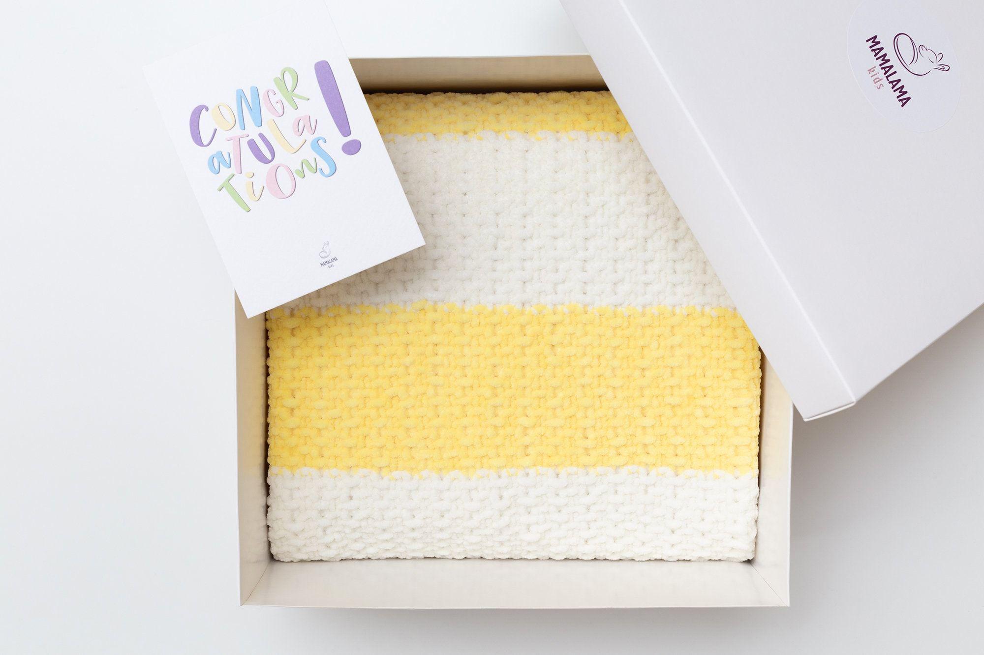 Yellow And White Baby Blanket